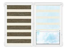 Рулонные кассетные шторы День Ночь палермо 14 цена. Купить в «Мастерская Жалюзи»